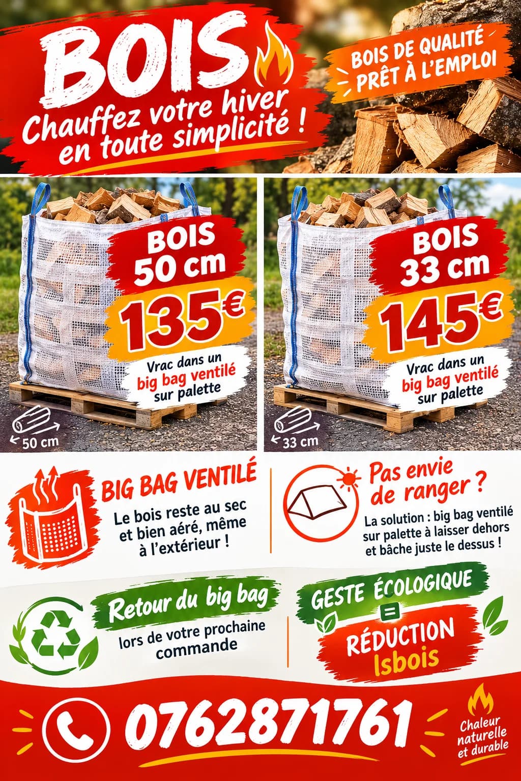 Bois en big bag